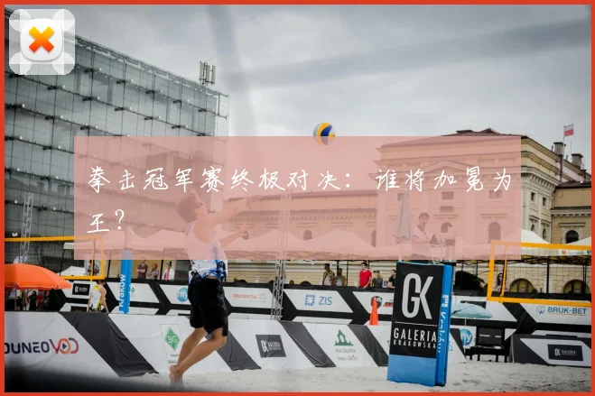 拳击冠军赛终极对决:谁将加冕为王?